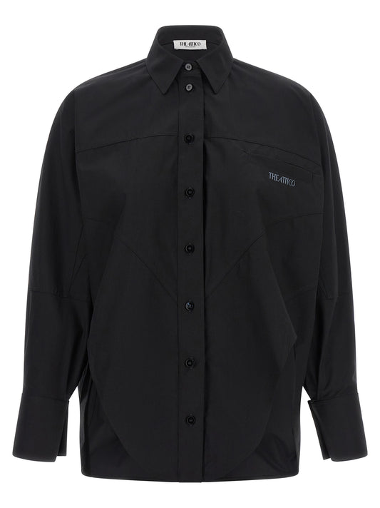 The Attico Black Cotton Blouse