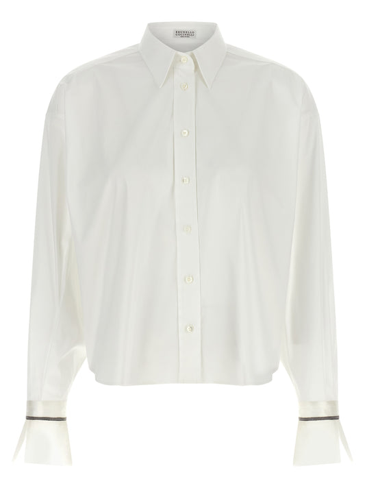 Brunello Cucinelli White Cotton Blouse