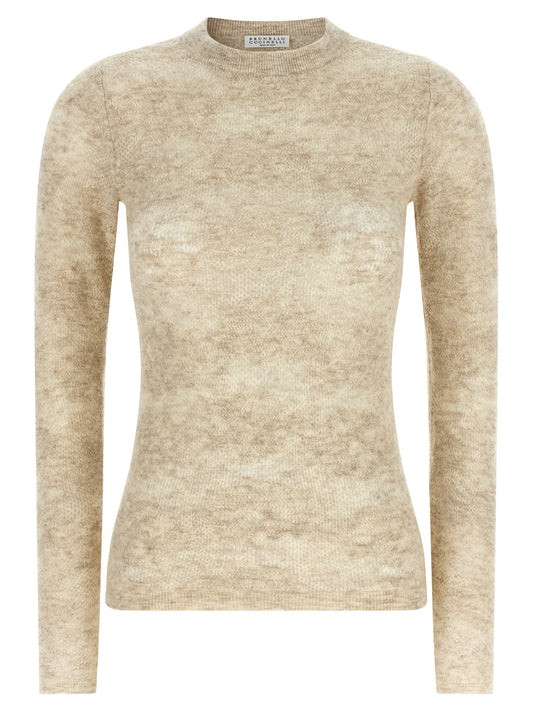 Brunello Cucinelli Beige Silk Cardigan