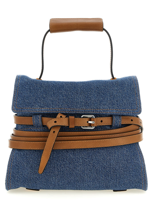 Moschino Blue Cotton Handbag