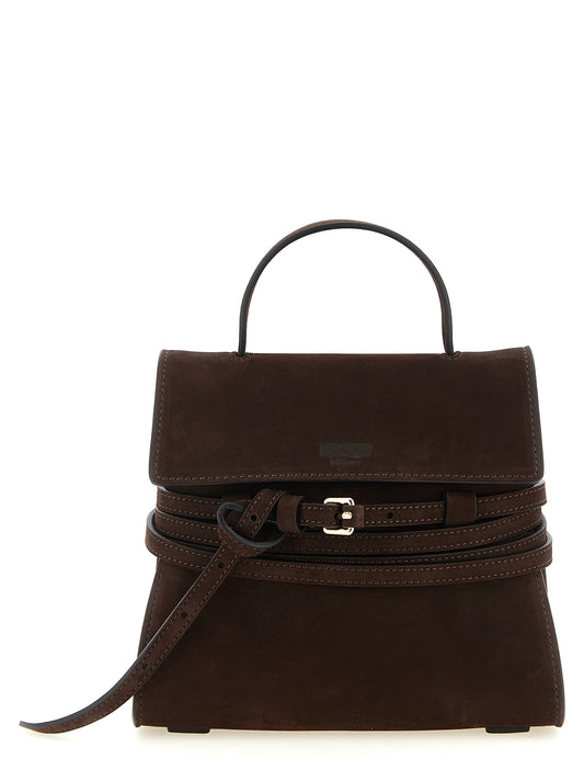 Moschino Brown Calfskin Handbag