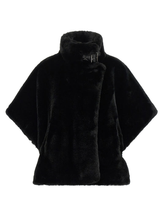 PINKO Black Polyester Coat