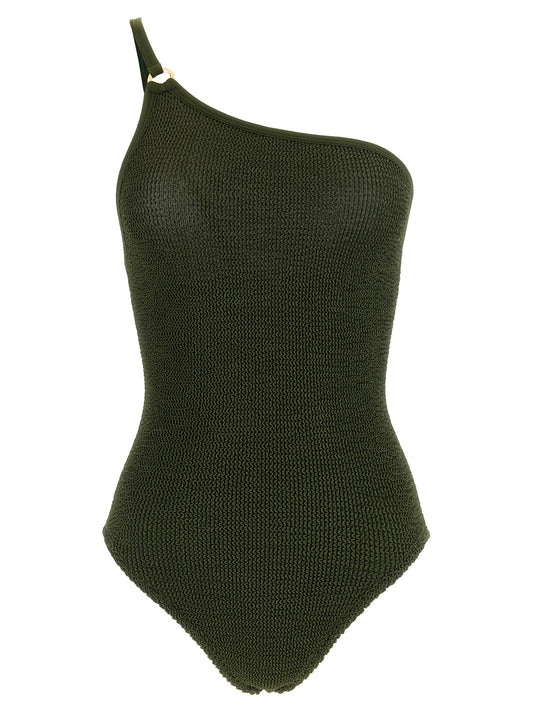 Hunza G Bicolor Polyamide One-Piece Swimsuit