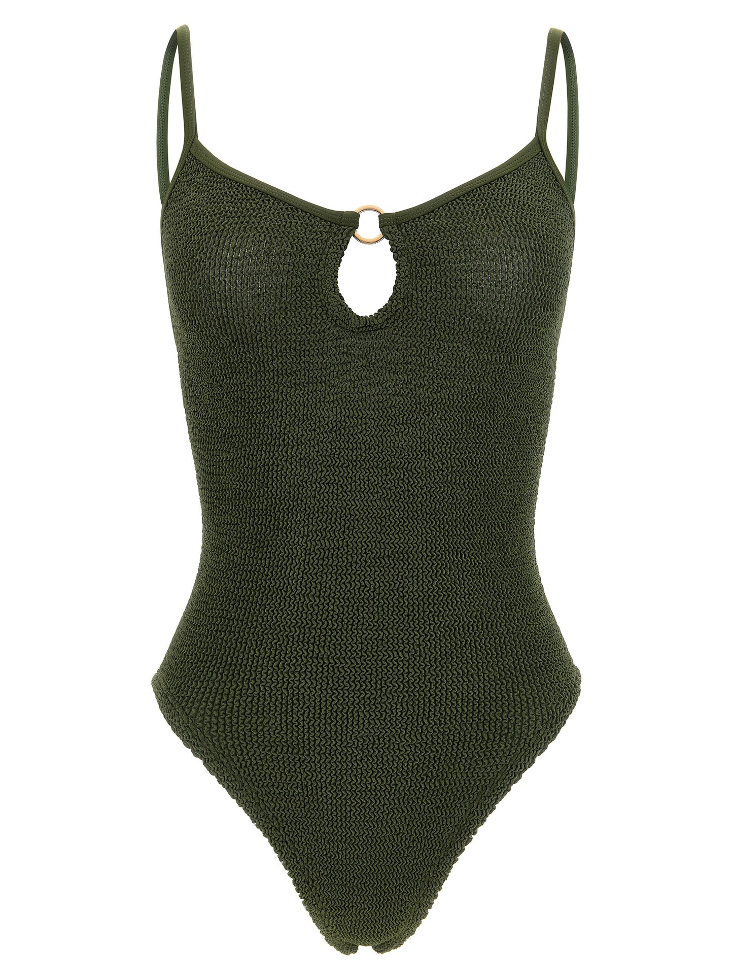 Hunza G Bicolor Polyamide One-Piece Swimsuit