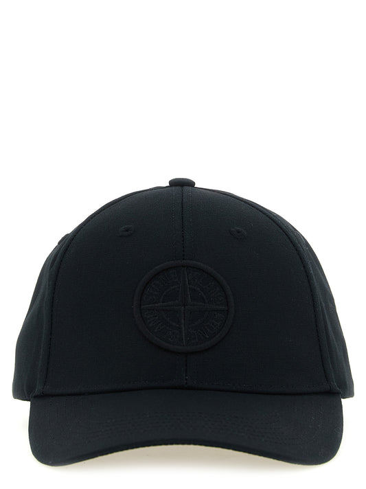 Stone Island Black Cotton Cap (Baseball Hat)