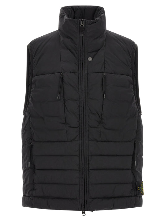Stone Island Black Polyamide Sleeveless Jacket