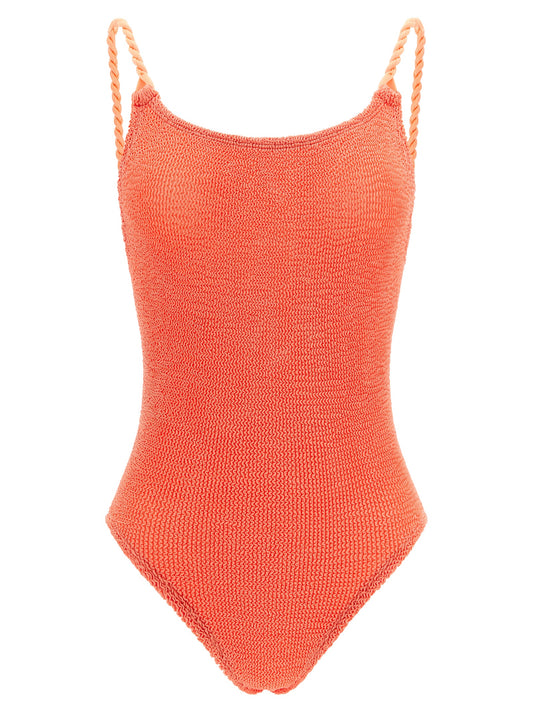 Hunza G Orange Polyamide One-Piece Swimsuit
