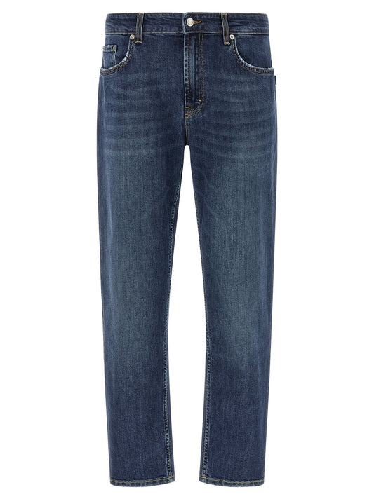 Department 5 Blue Cotton Cropped Jeans