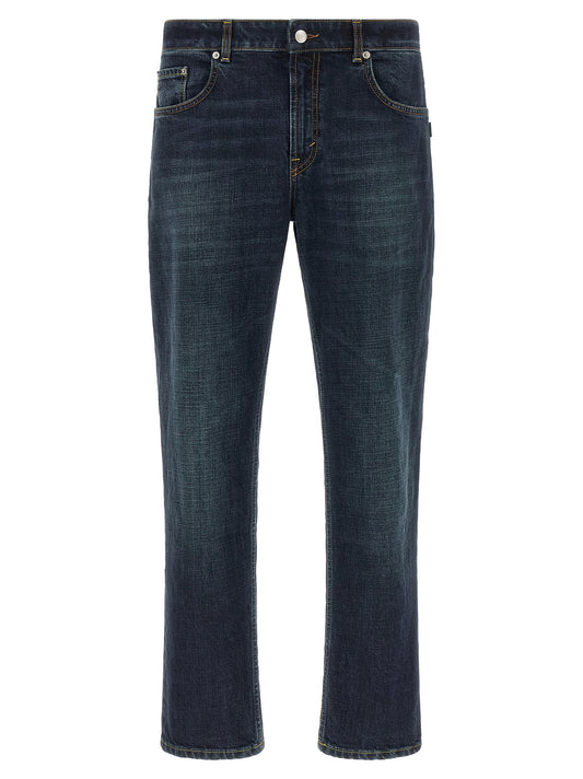 Department 5 Blue Cotton Cropped Jeans
