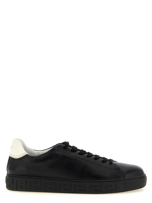 Versace Bicolor Calfskin Low Top Sneakers