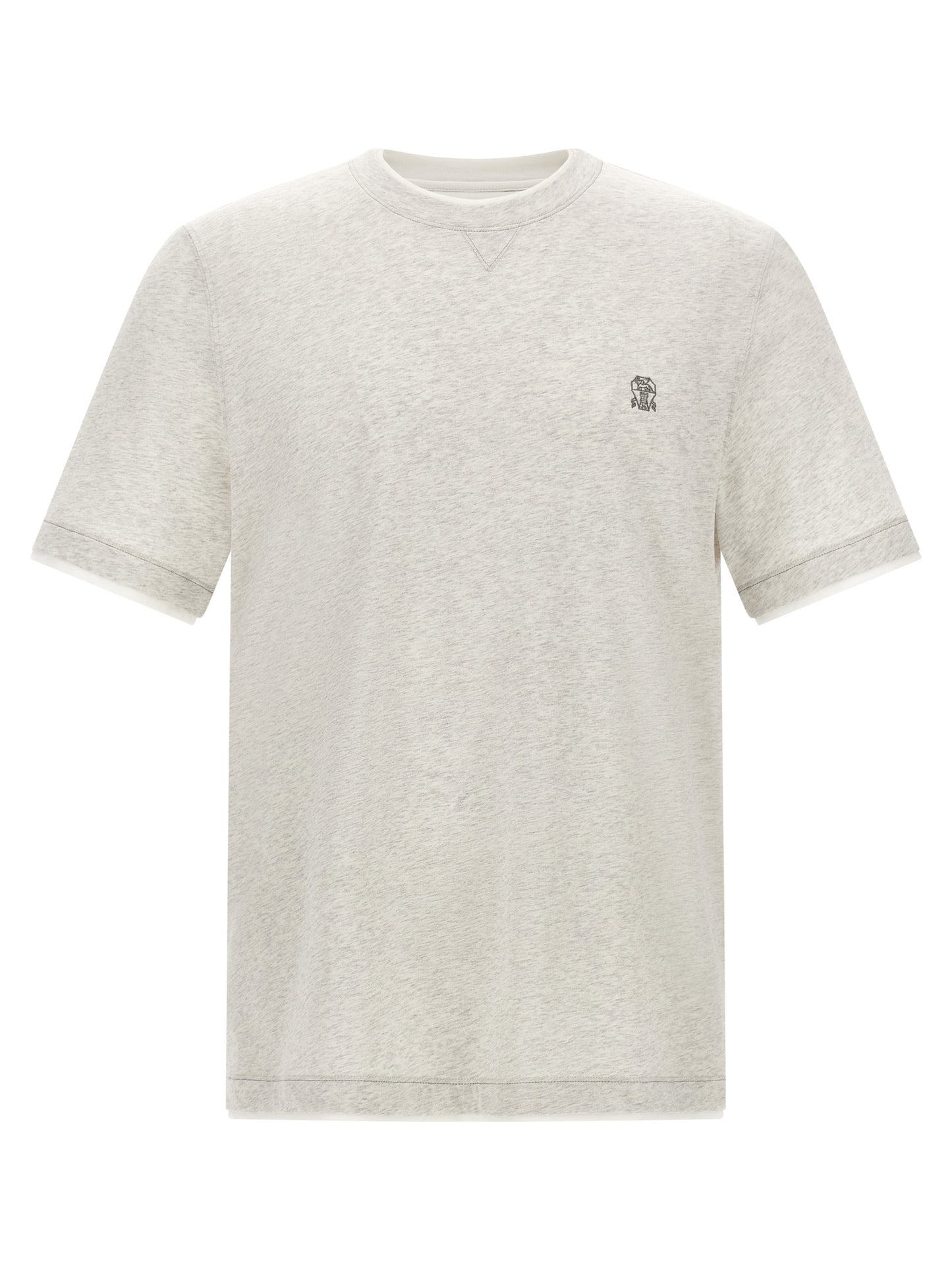 Brunello Cucinelli Gray Cotton T-Shirt