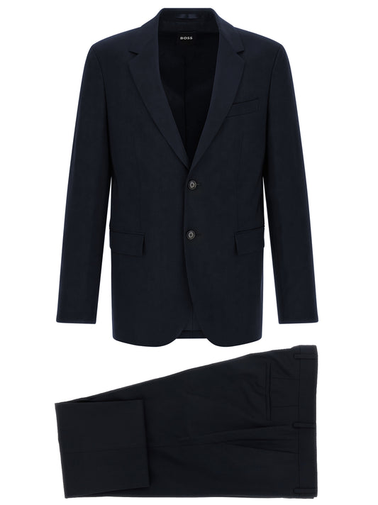 Hugo Boss Blue Virgin Wool Two-Piece Suit