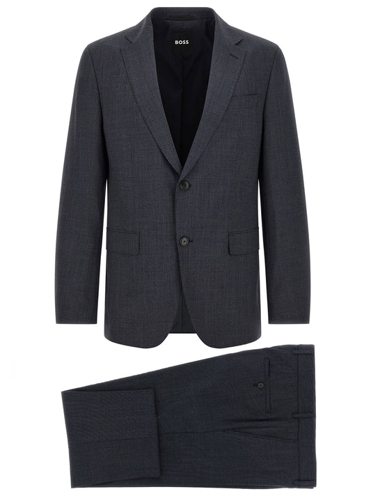 Hugo Boss Blue Polyester Two-Piece Suit