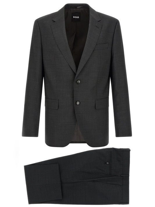 Hugo Boss Gray Virgin Wool Two-Piece Suit