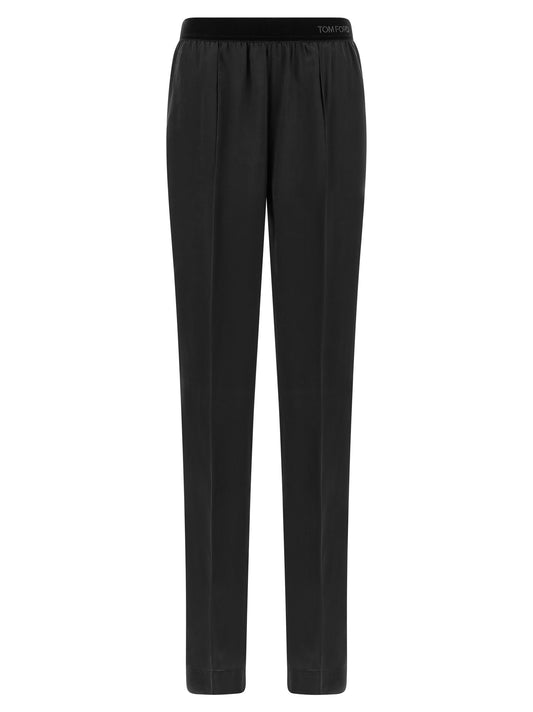 Tom Ford Black Silk Bottoms Sleepwear
