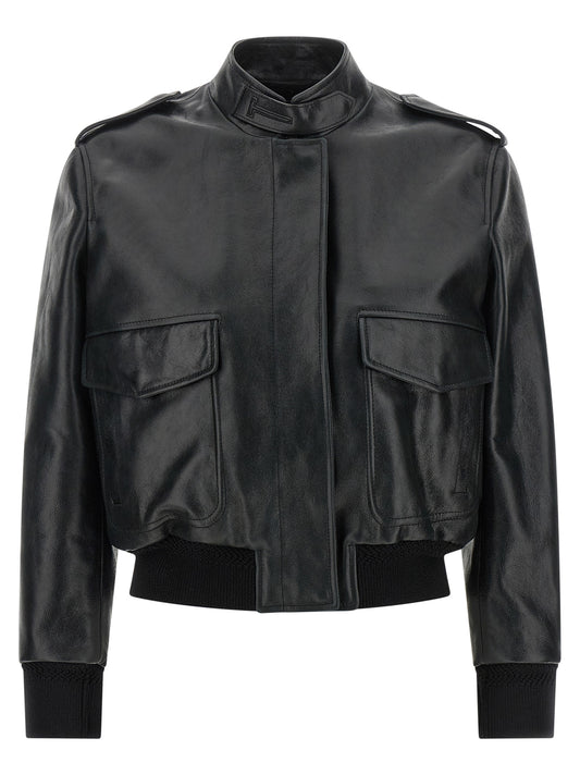 Tom Ford Black Lamb Leather Leather Jacket