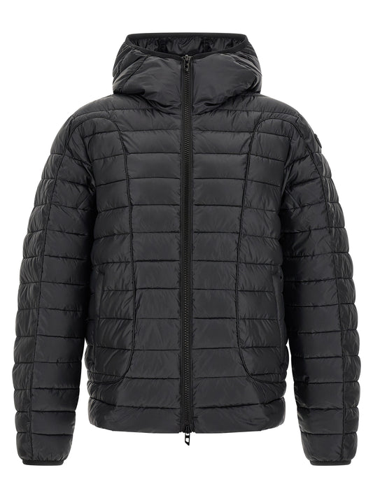 Diesel Black Polyester Full-Length Jacket