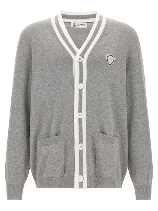 Brunello Cucinelli Gray Cotton Cardigan
