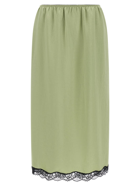 Twinset Bicolor Marabou Midi Skirt