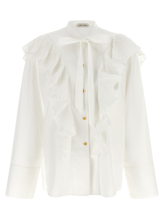 Alberta Ferretti White Cotton Blouse