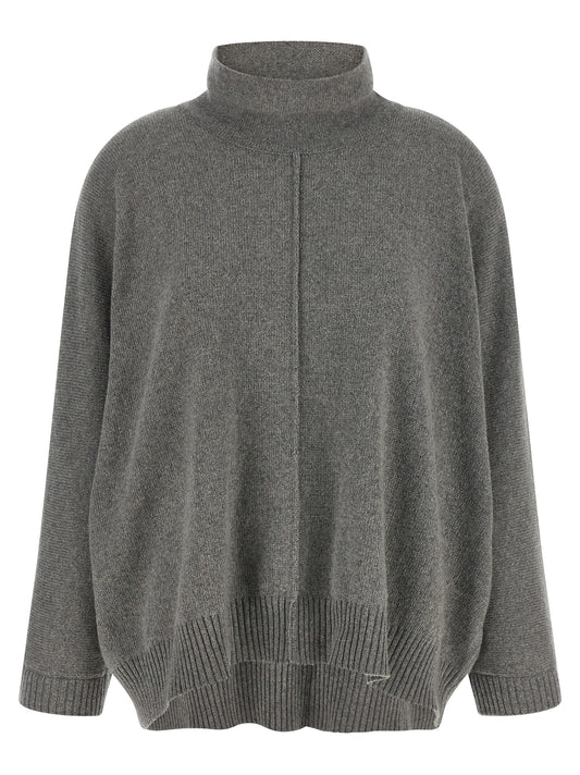 Alberta Ferretti Gray Cashmere Cardigan