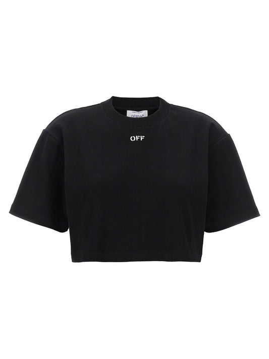 Off-White Black Cotton T-Shirt