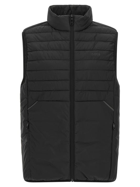 Hugo Boss Black Polyester Sleeveless Jacket