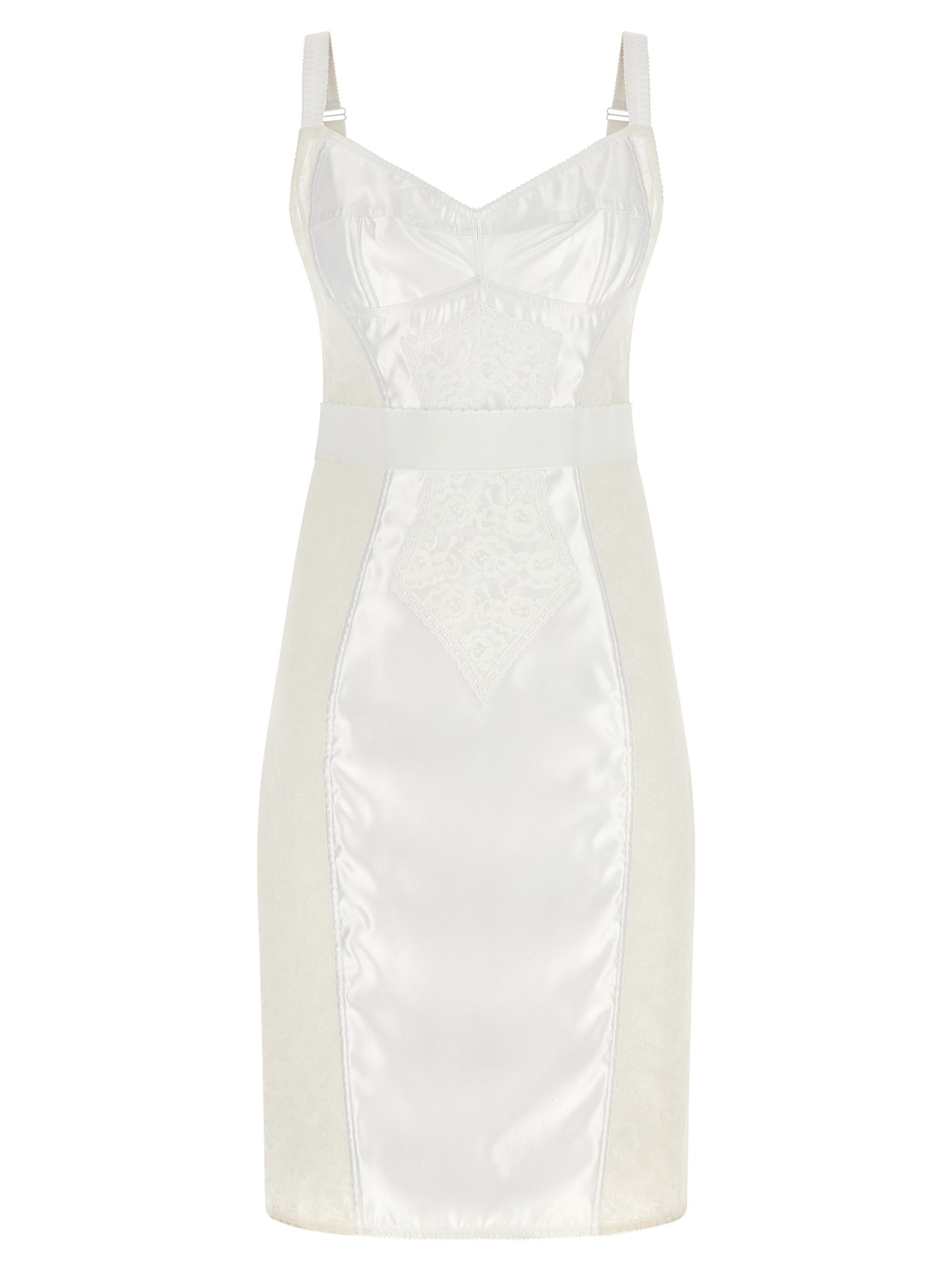Dolce & Gabbana White Polyamide Midi Dress