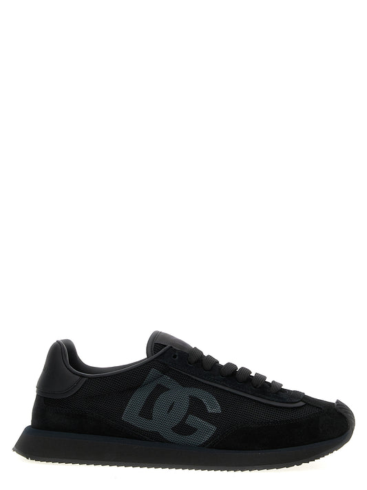 Dolce & Gabbana Black Calfskin Athletic Sneakers