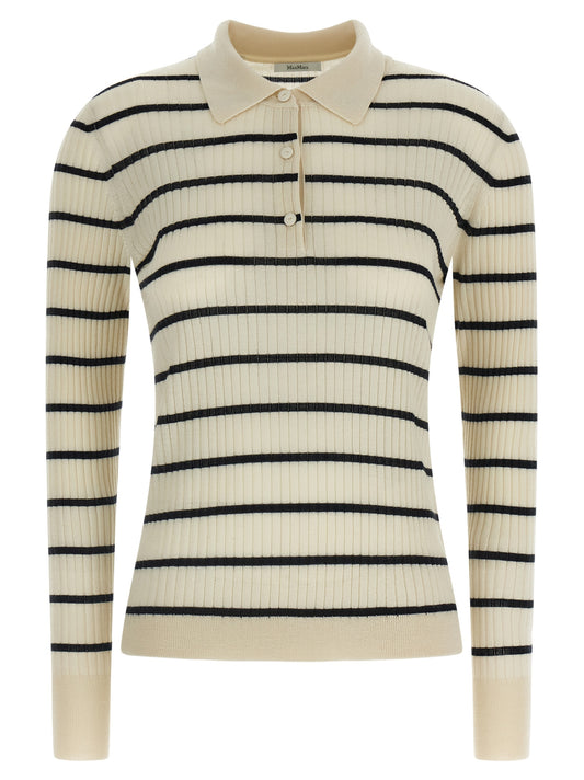 Max Mara Blue Cashmere Polo Shirt