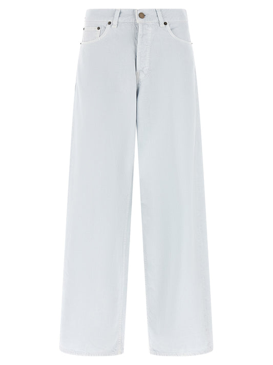 Haikure White Cotton Relaxed Fit Jeans