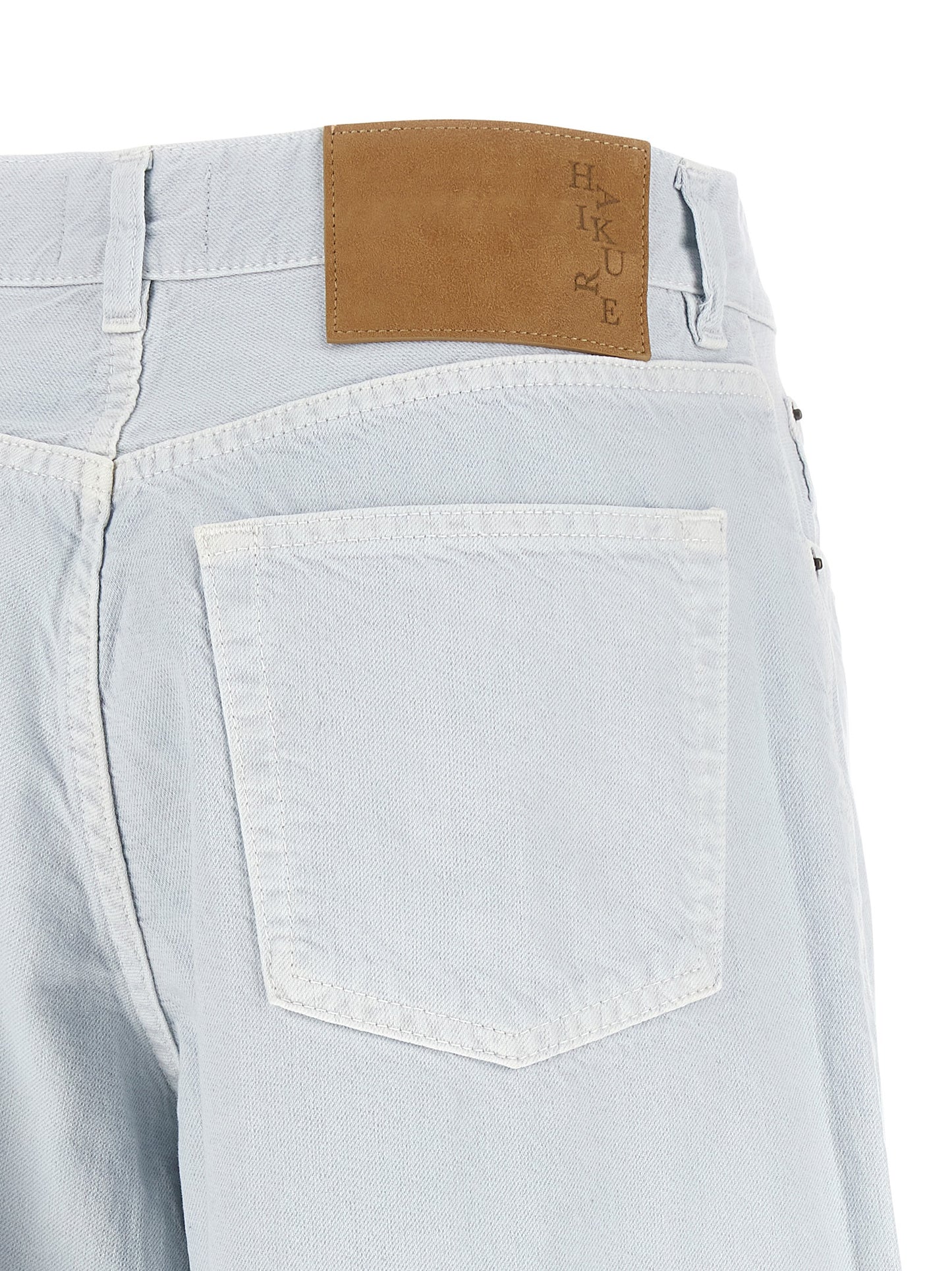 Haikure White Cotton Relaxed Fit Jeans