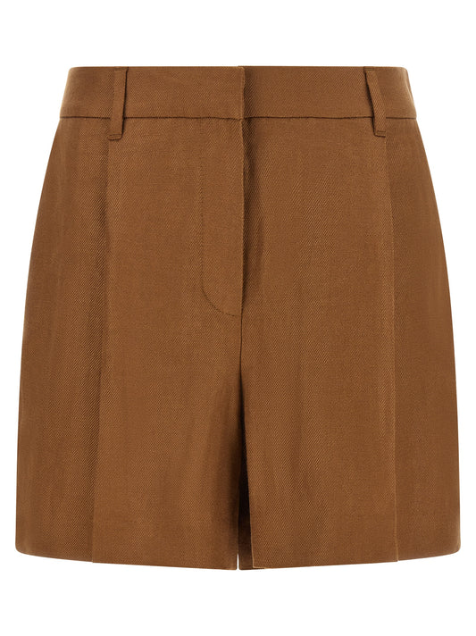 Brunello Cucinelli Brown Linen Bermuda Shorts