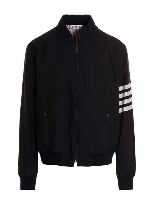 Thom Browne Blue Wool Bomber
