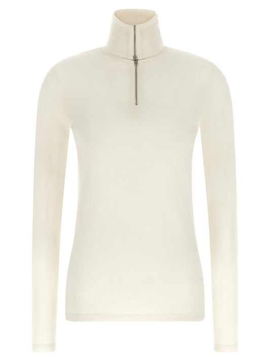 Jil Sander White Polyester Cardigan