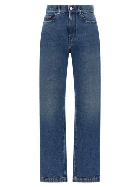 Marni Blue Cotton Straight-Leg Jeans