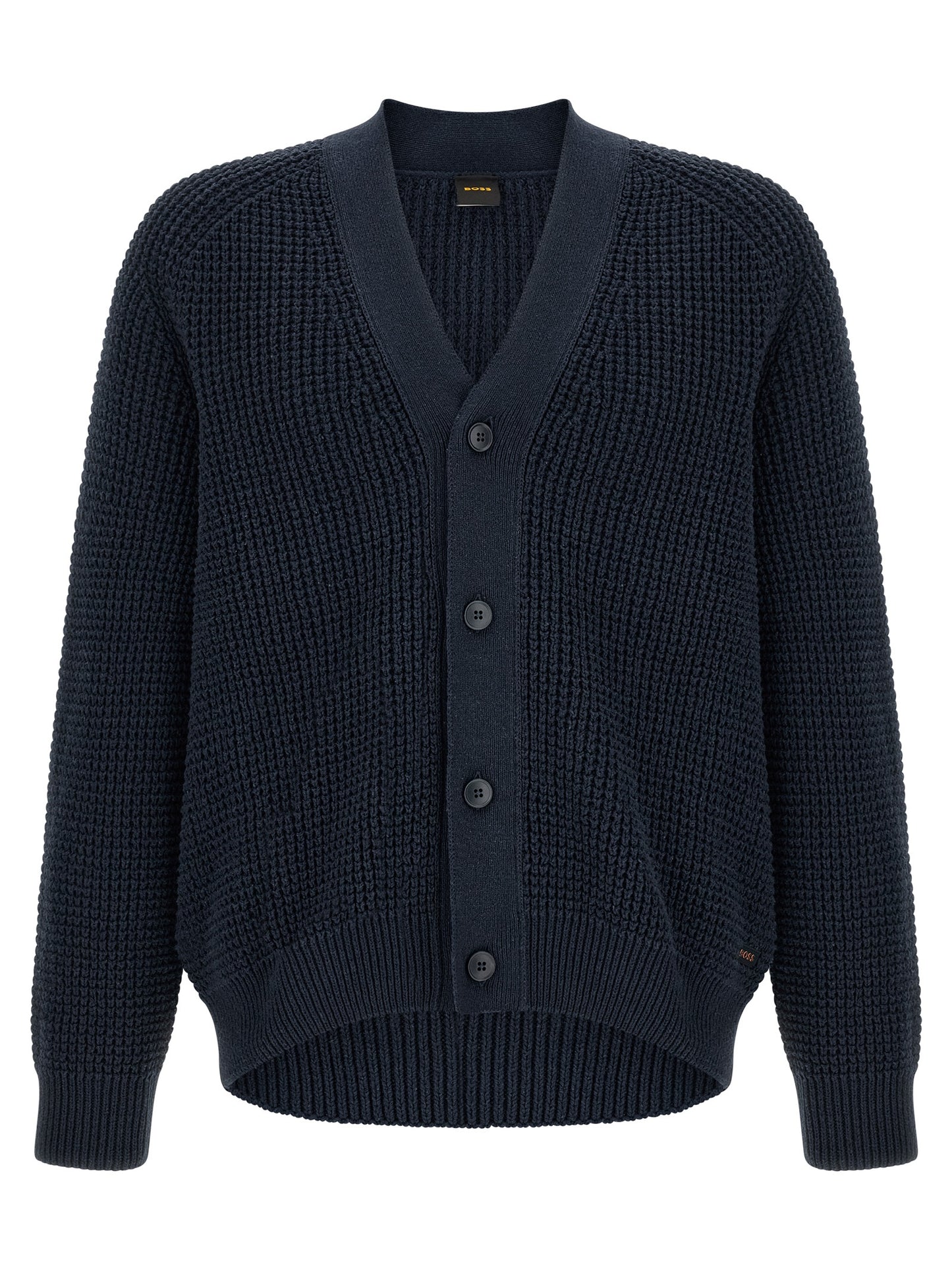 Hugo Boss Blue Cotton Cardigan