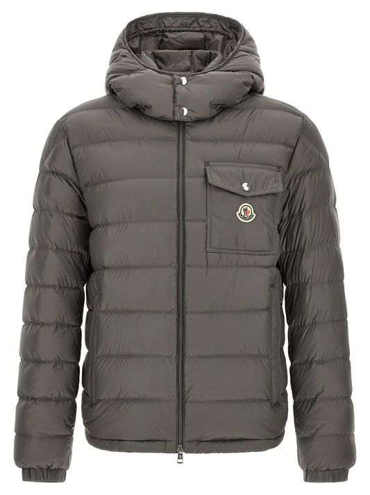 Moncler Gray Polyamide Full-Length Jacket