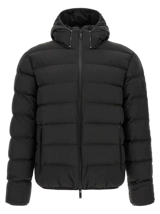 Moncler Black Polyester Full-Length Jacket