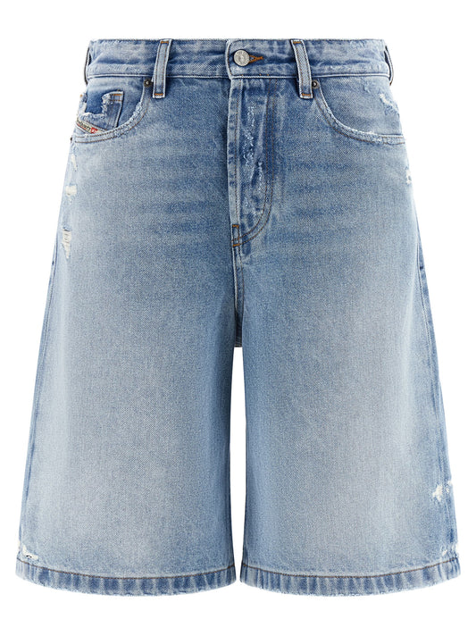 Diesel Blue Cotton Bermuda Shorts