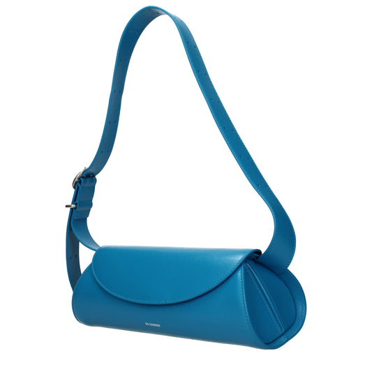 Jil Sander Blue Leather Crossbody Bag