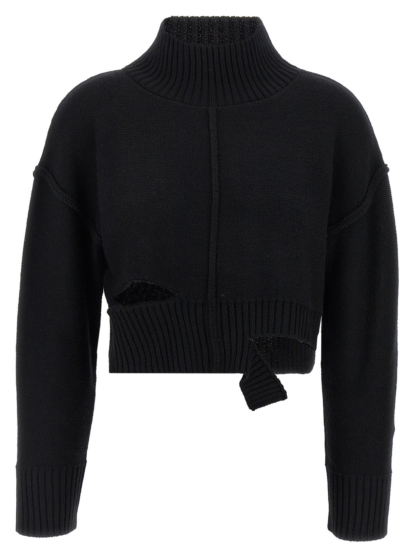 MM6 Maison Margiela Black Virgin Wool Cardigan