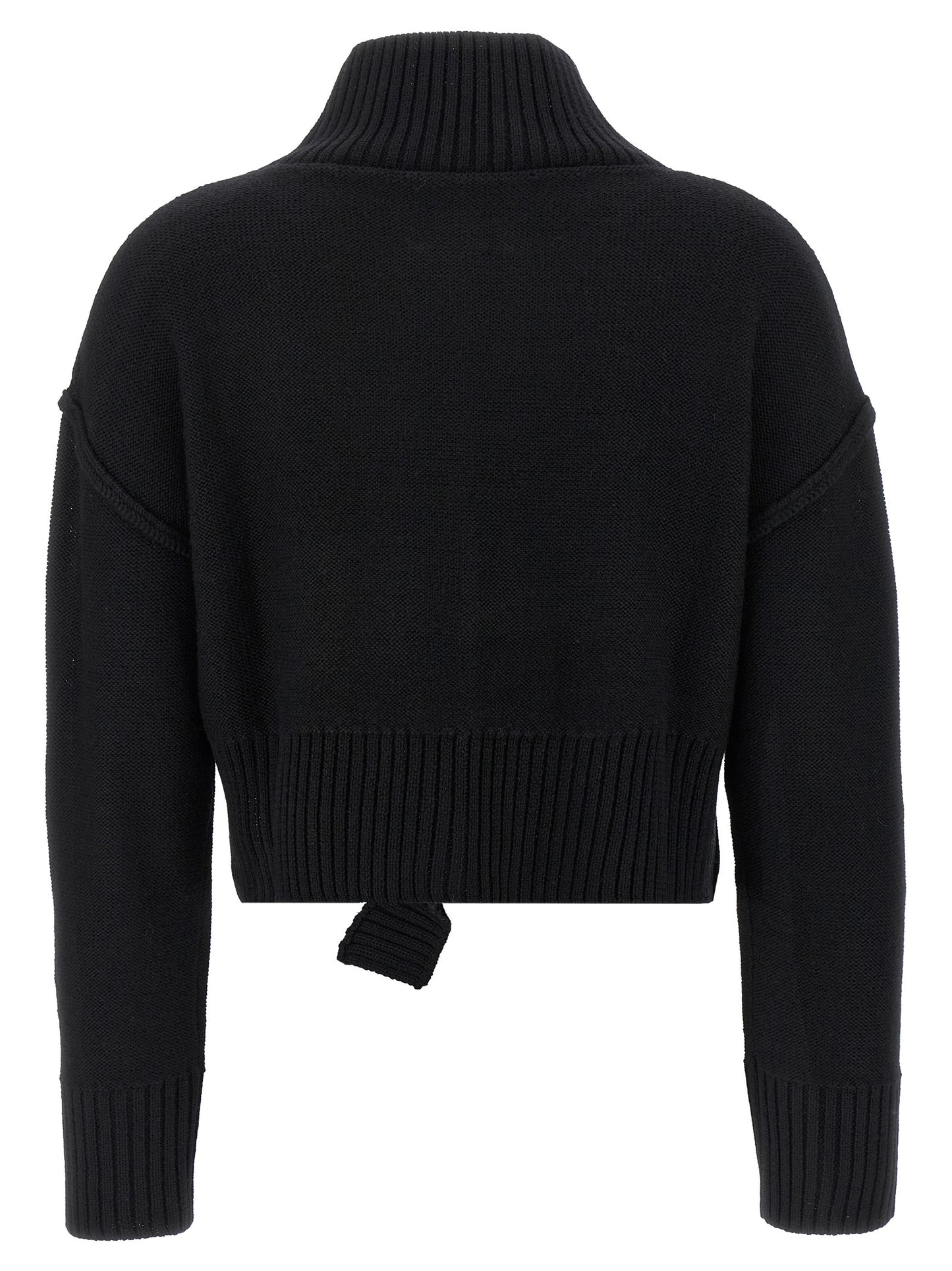 MM6 Maison Margiela Black Virgin Wool Cardigan