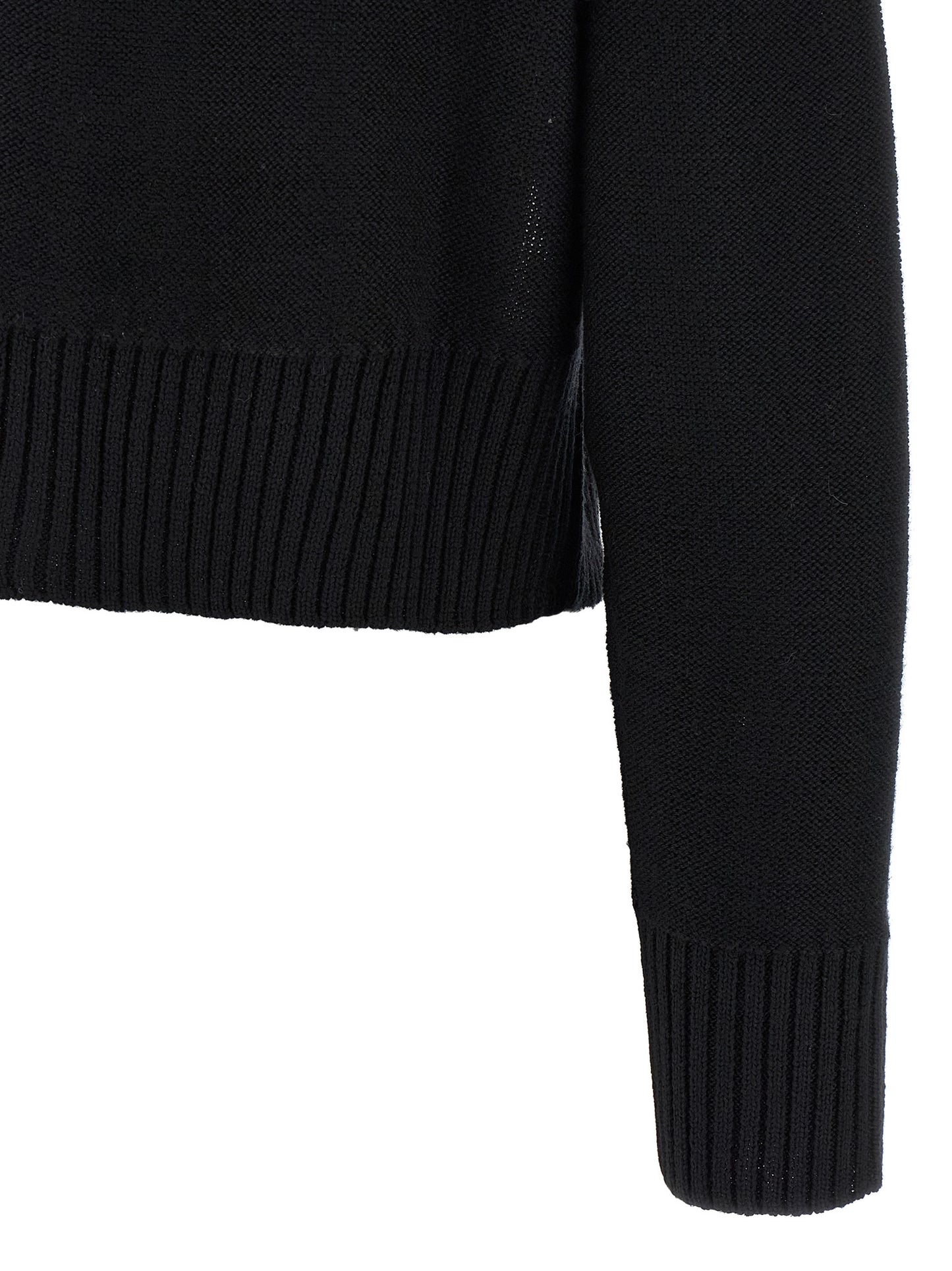 MM6 Maison Margiela Black Virgin Wool Cardigan
