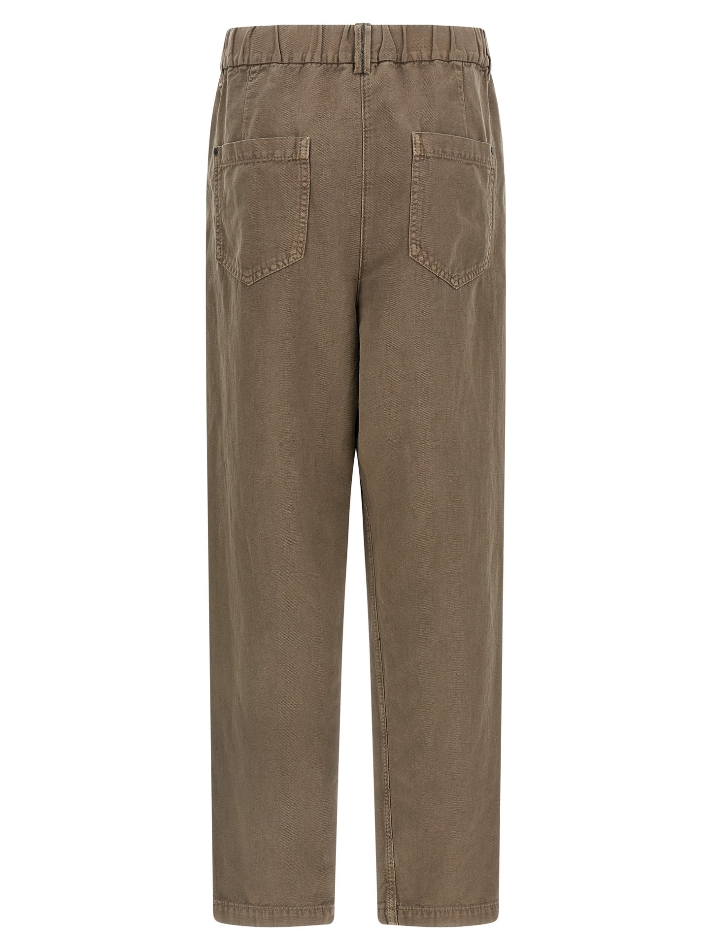 Brunello Cucinelli Brown Cotton Casual Pants