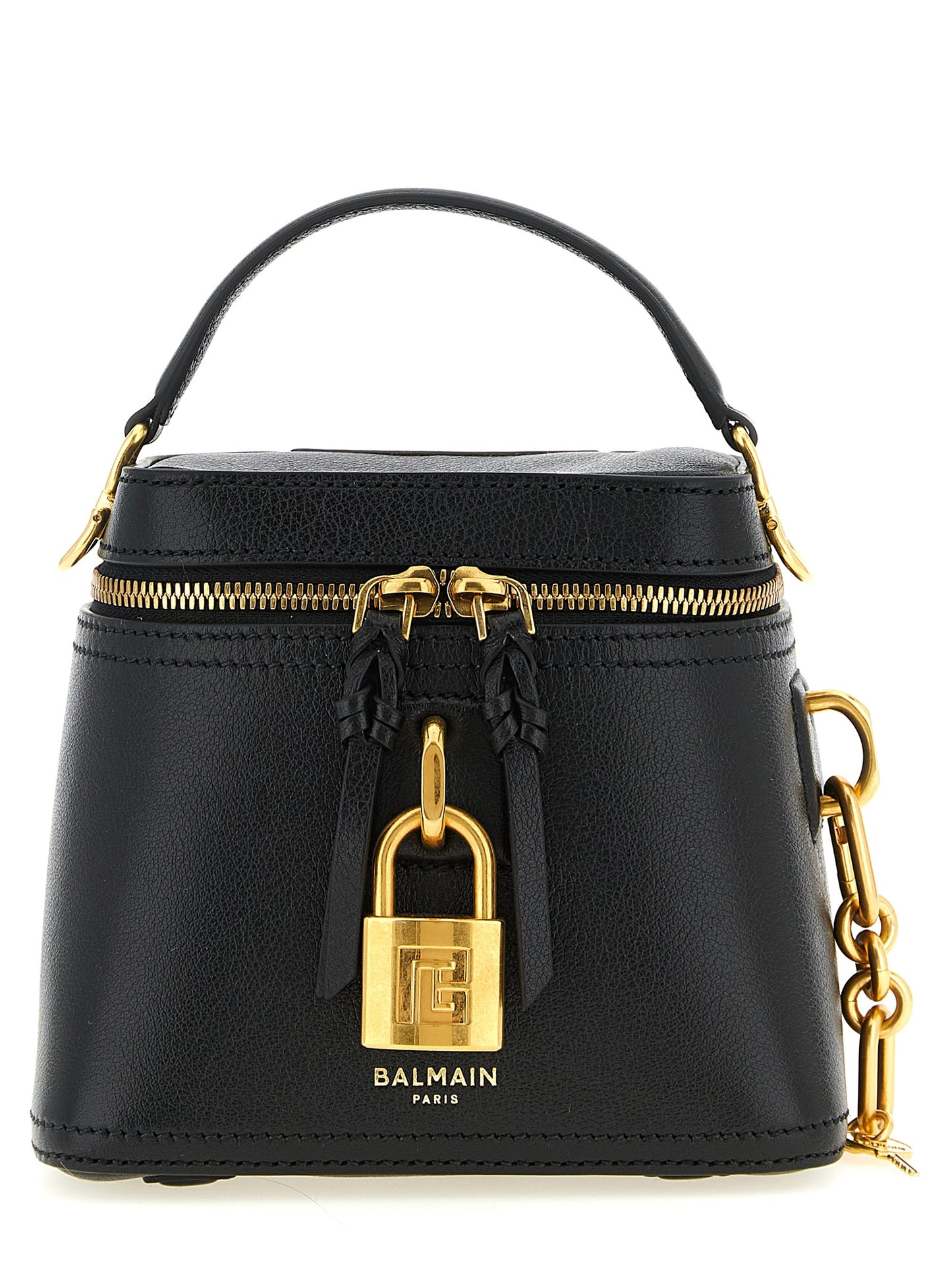 Balmain Black Calfskin Handbag