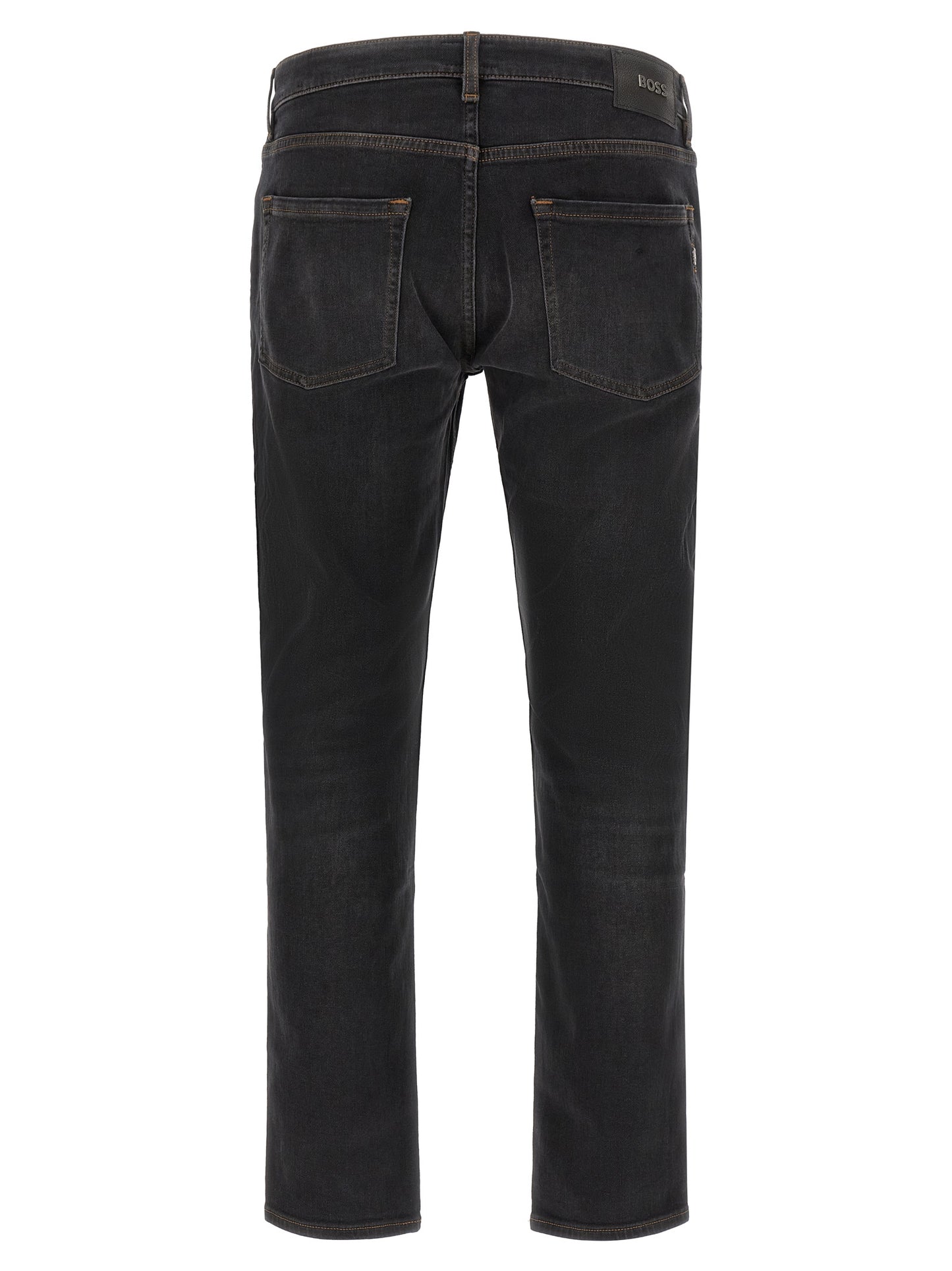Hugo Boss Black Cotton Straight-Leg Jeans