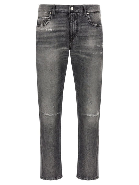 Dolce & Gabbana Gray Cotton Jeans Denim
