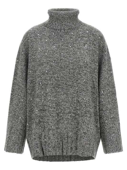 PINKO Gray Polyester Cardigan