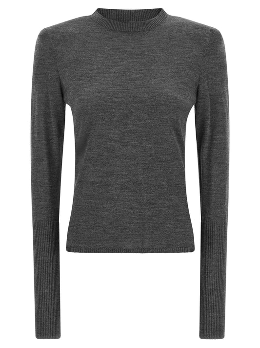 PINKO Gray Wool Cardigan